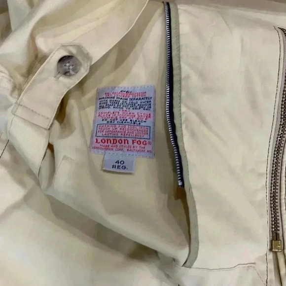 London Fog Rain Coat Full Zip Short Jacket Size 40 regular preppy grandpa - Picture 8 of 10